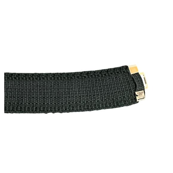 Vintage 80s Black Sequin Scaled Stretch Belt Clip Buckle Women Medium 30”-36” - Picture 5 of 6